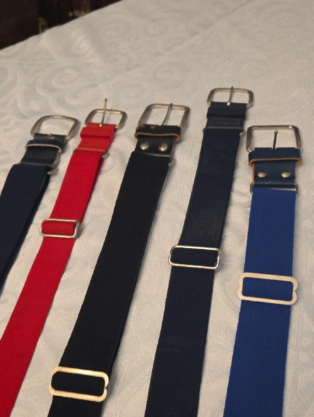Classic Elastic Fabric Belt - Navy, Red, Black, Royal Blue